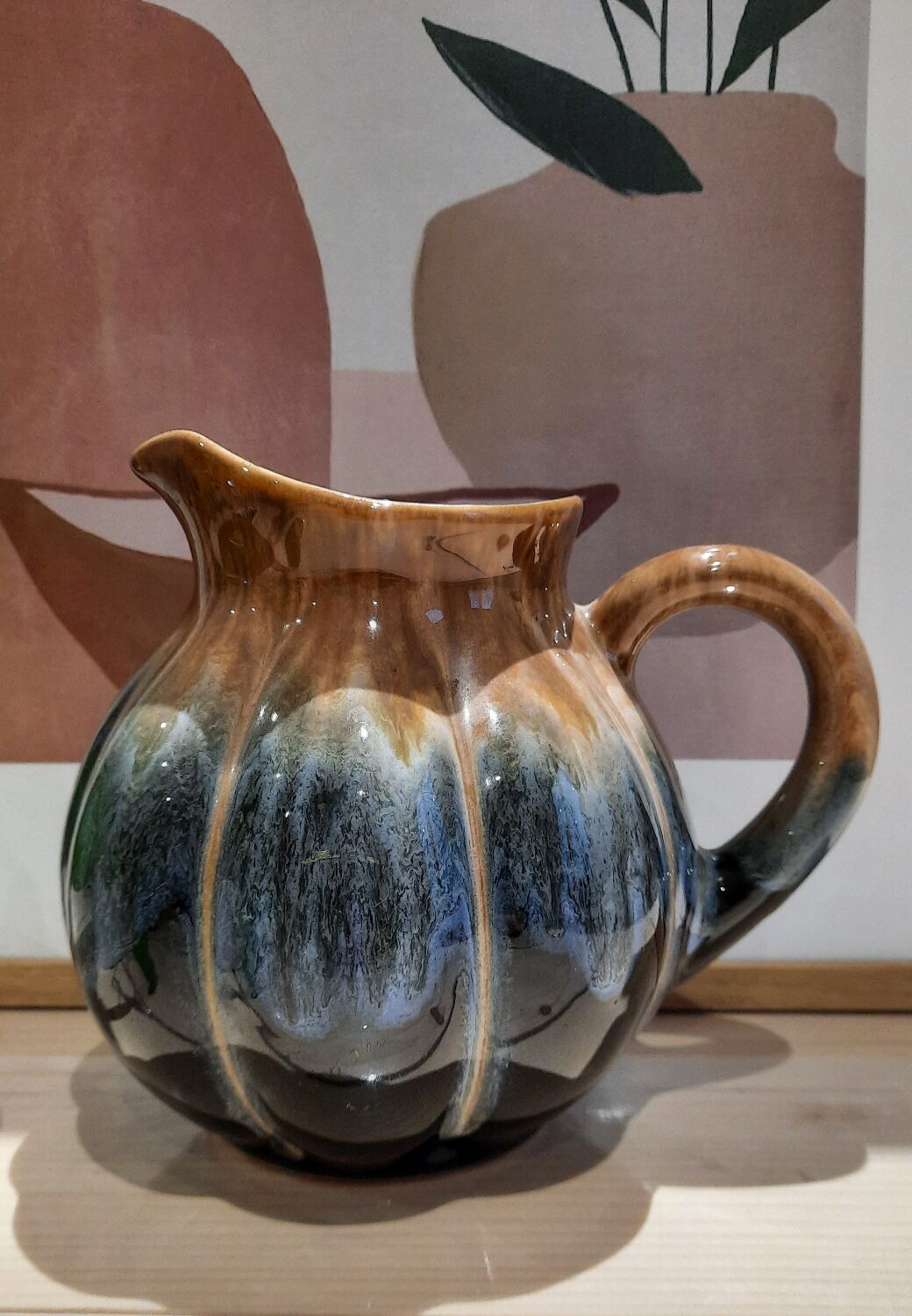 Vintage melon shaped pitcher