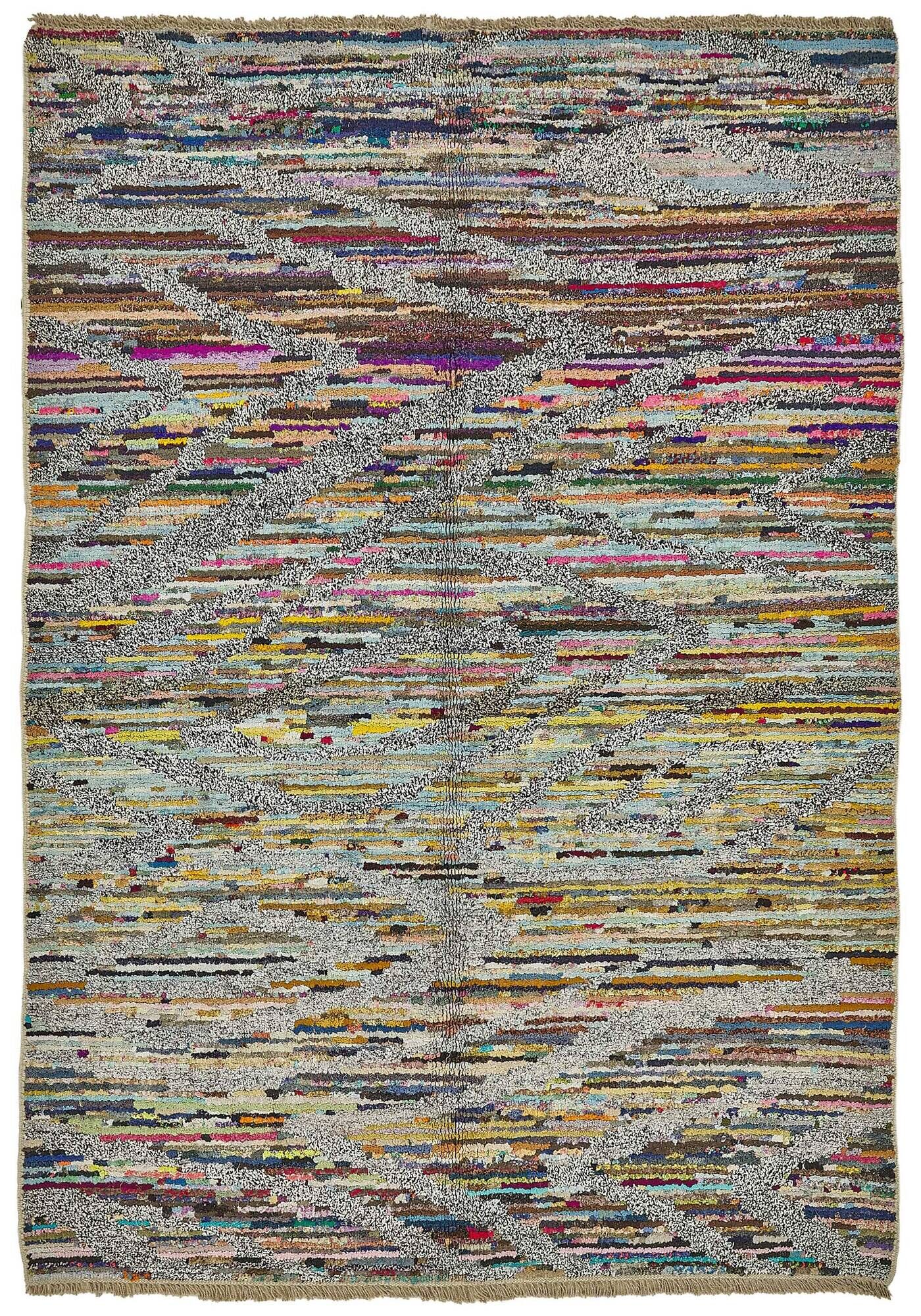 Handwoven Turkish Recycled Boho Rug 175 cm x 251 cm