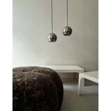 chrome eyeball space age pendant light, design 1970