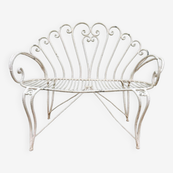 Provencal wrought iron bench from the 60s