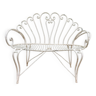 Provencal wrought iron bench from the 60s