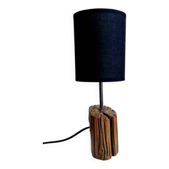 Small handmade wooden lamp