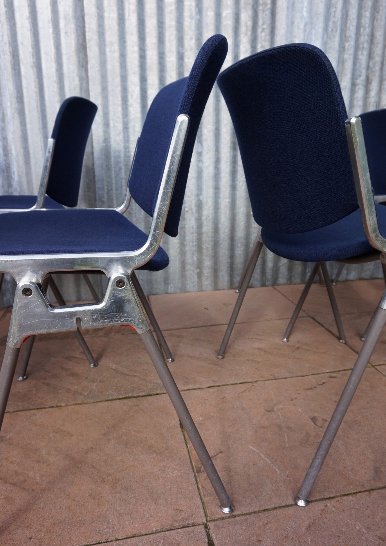 Chaise Castelli bleues de 1967