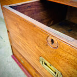 Commode de bateau en teck XIXe en deux parties