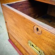 Commode de bateau en teck XIXe en deux parties