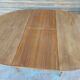 Scandinavian design teak table with extension cord