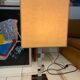 Vintage space age modernist chrome lamp circa 1970