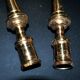 Set of 2 antique hand-chiselled gilded bronze candlesticks – Pair of 18th-century candle holders.