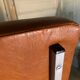 Pair of modernist low chairs in skai camel vintage 60s/70s