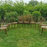 Set of 10 bistro chairs