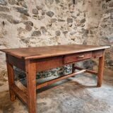 Antique French farmhouse dining table – Walnut work table, late 19th century