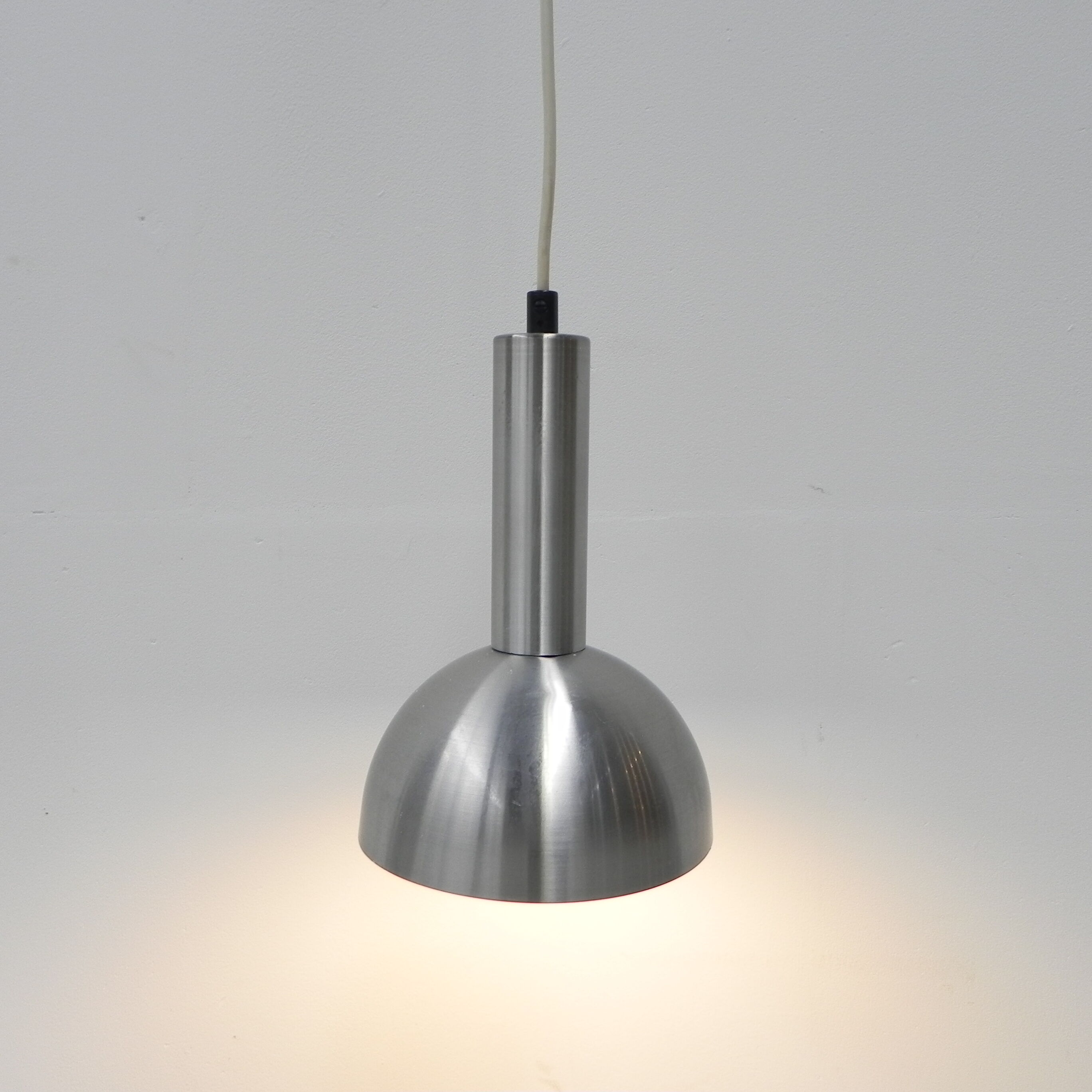 Vintage hanging lamp with aluminum shade