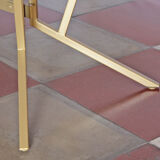 1960s Italian Dining Table With oval Carrara Marble Top And Iron Structure