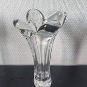 Vase  corolle soliflore en cristal France 1960