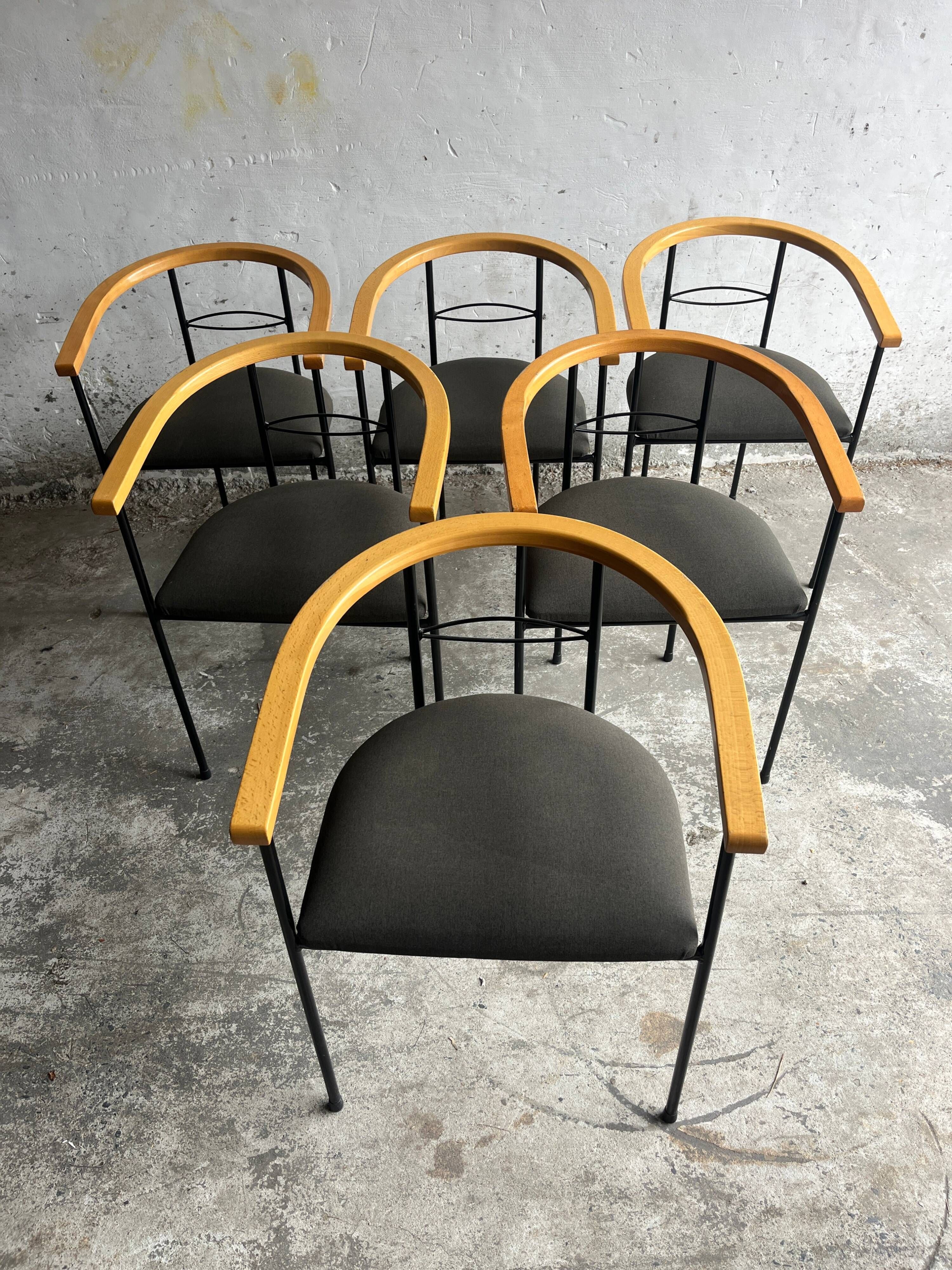 Lot de 6 chaises de salle à manger postmodernes