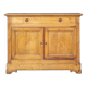 Low wooden sideboard, chest, storage unit, interior decoration Measurement: Length 140 cm. Height