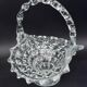 Barovier Rostrato Murano Italian glass basket centerpiece vase, 1940s