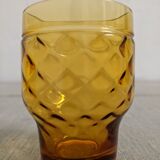 Set of 6 Pernaud amber glasses from the 60s/70s