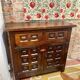 Brutalist geometric carved Spanish sideboard