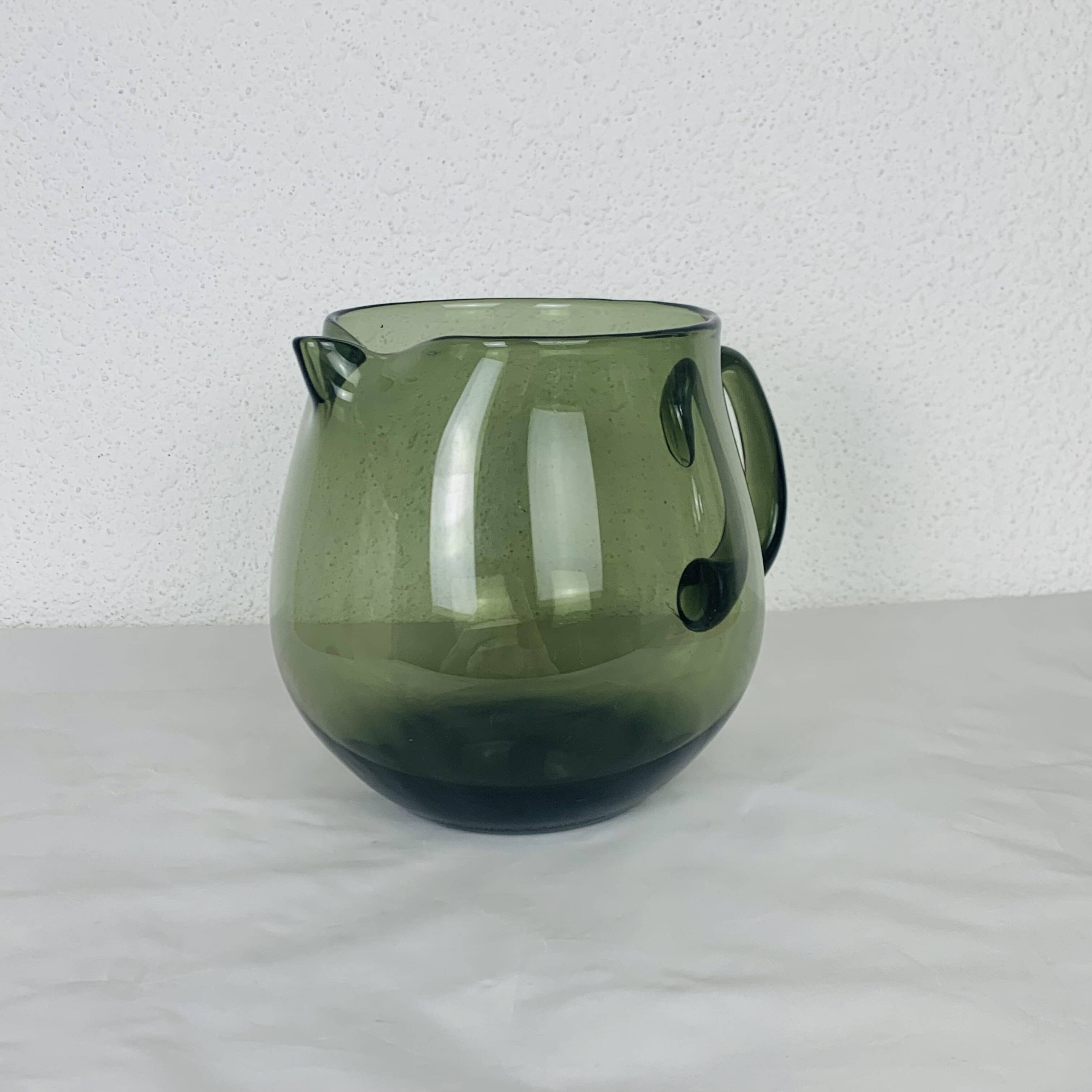 Vintage 60s smoked glass pitcher