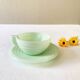 Glass cups and saucers, 1950s