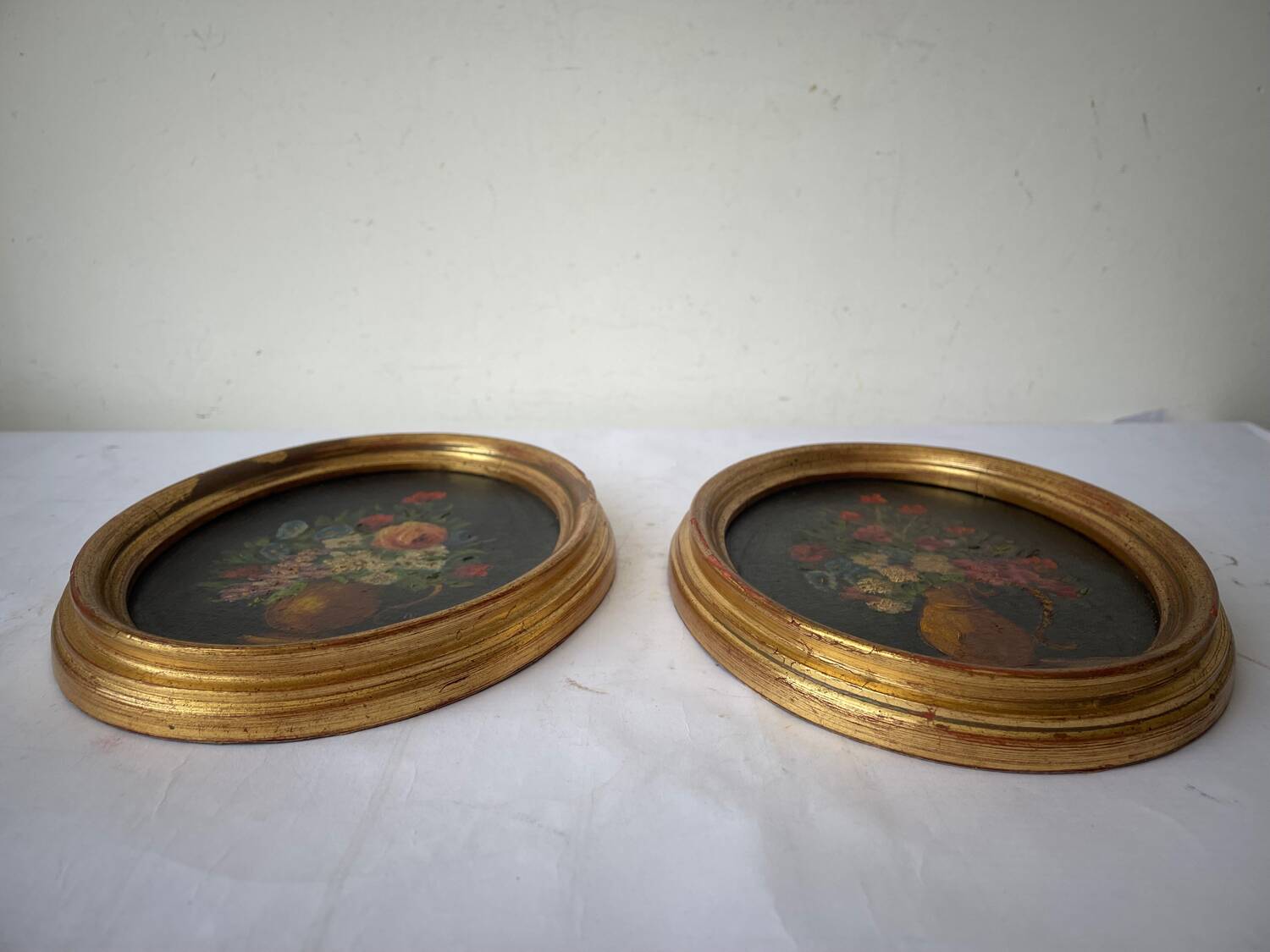 Duo of paintings "bouquet of flowers"