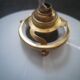 Old pendant lamp in white opaline Art Deco 1930 Ø 25 cm