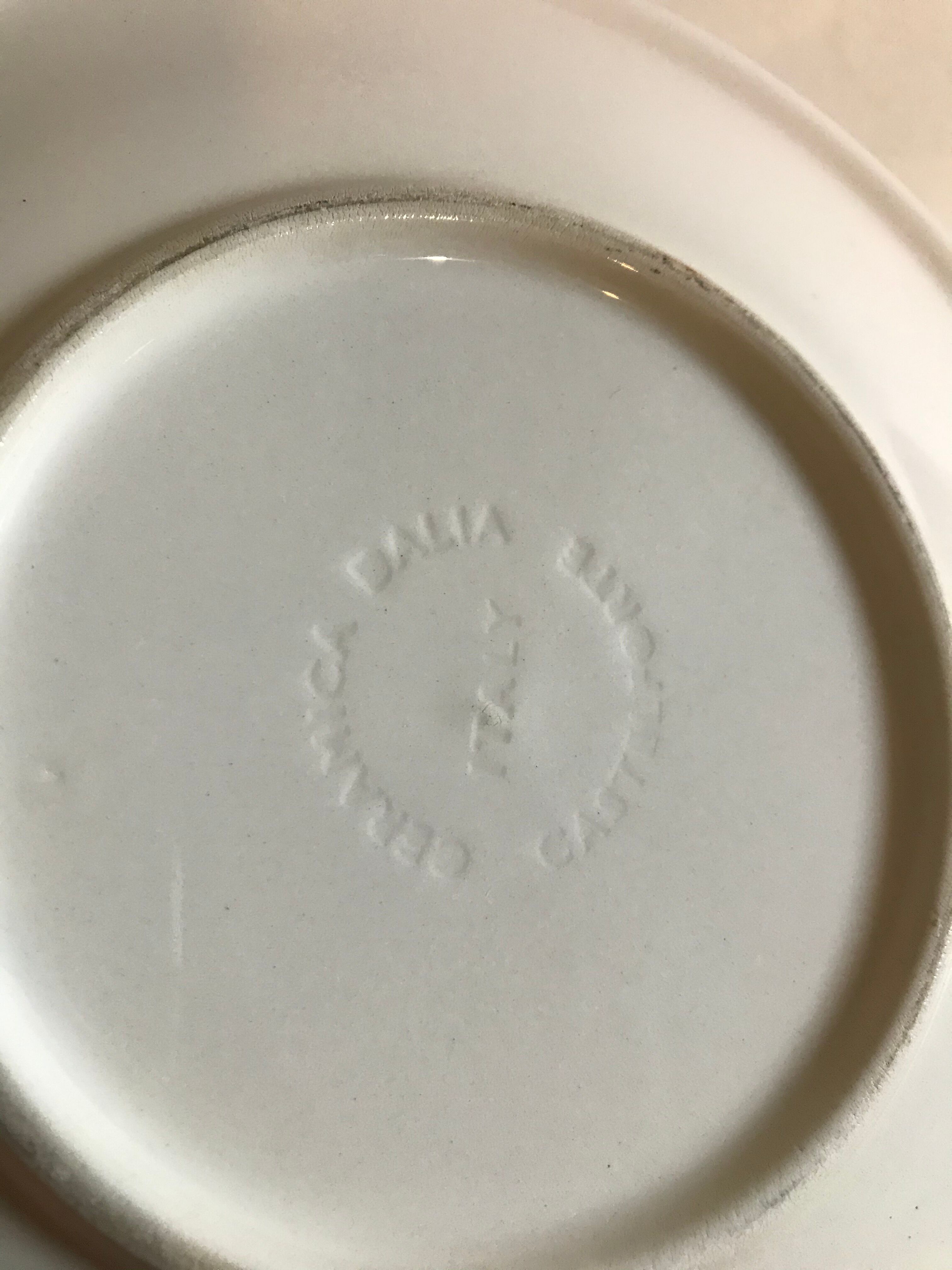 Five Ceramica Dalia dessert plates