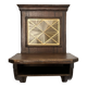 Wall shelf, straw marquetry