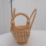 Vintage wicker bottle holder