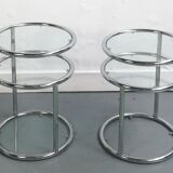 3-storey glass side table