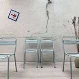 Set of four Tolix T2 chairs, circa 1950.