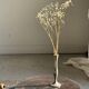 Vase soliflore vintage en métal gris à pied évasé H17 D6
