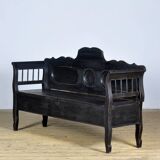 Banc ancien en pin, années 1900
