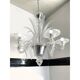 Transparent Murano-Style Venetian Glass Chandelier Featuring Fern (“Felci”)