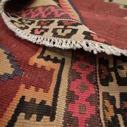 Vintage Kilim Rug 1980s Beige Terracotta Wool Flatweave 290 x 175 cm