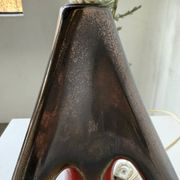1950s ceramic table lamp, free form