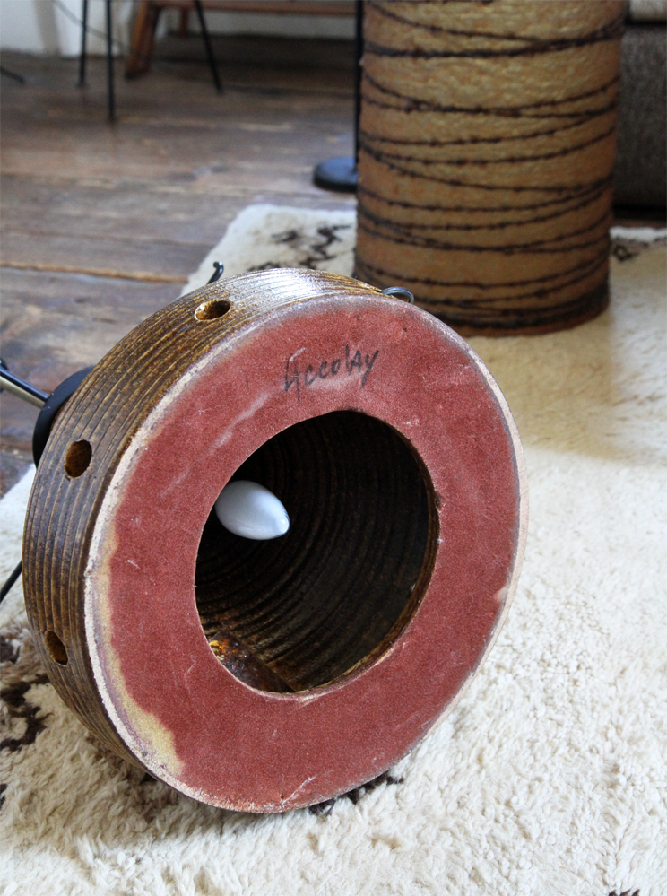 1960 Accolay ceramic and resin floor lamp