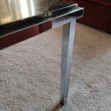 70s vintage chrome and resin coffee table