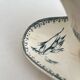 Antique iron earthenware sauceboat with flowers and birds "Malaga" Petrus Regout