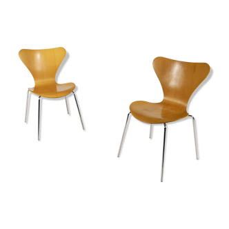 Paire de chaises 3107 « Butterfly » par Arne Jacobsen pour Fritz Hansen