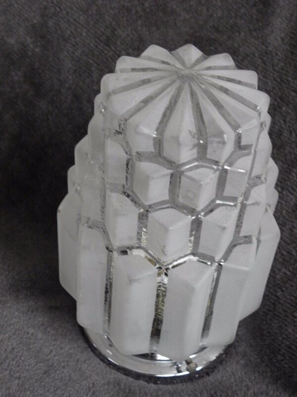 Suspension plafond abat-jour cage art déco