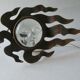 Sun lamp in metal and glass of the 80s