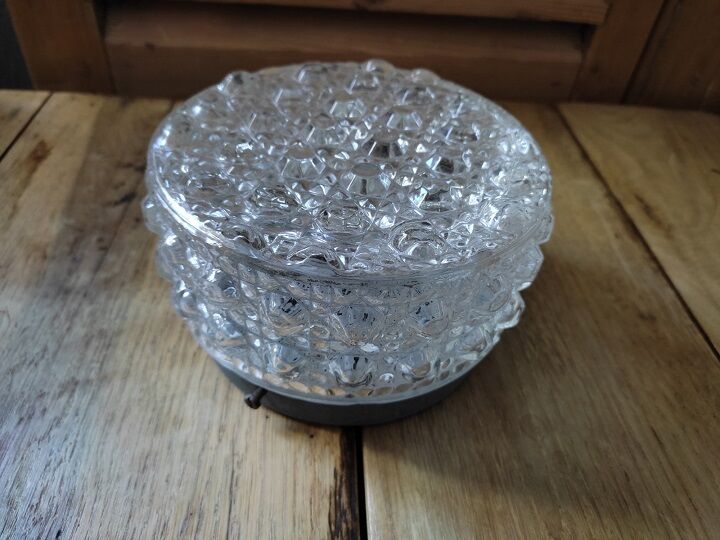 Ceiling lamp original globe in molded glass year 50 16 cm