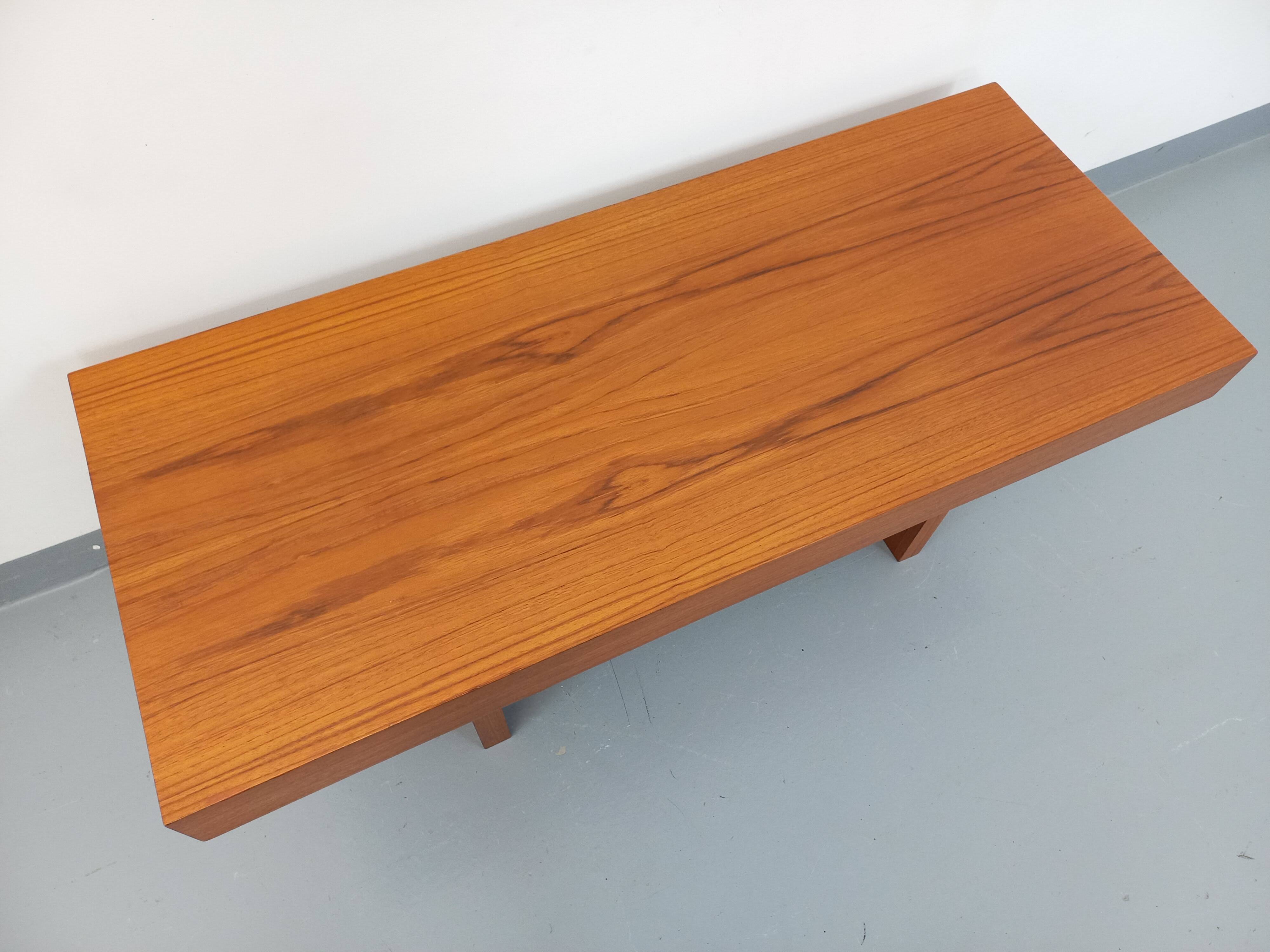 Vintage modernist teak coffee table from the 60s