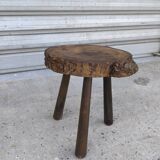 Solid oak tripod stool 1960