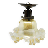 Early 20th century glass pendant lamp