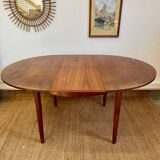 Table scandinave extensible en teck – années 60