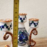 Glazed ceramic candle holder