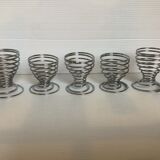 Five spiral spring eggcups